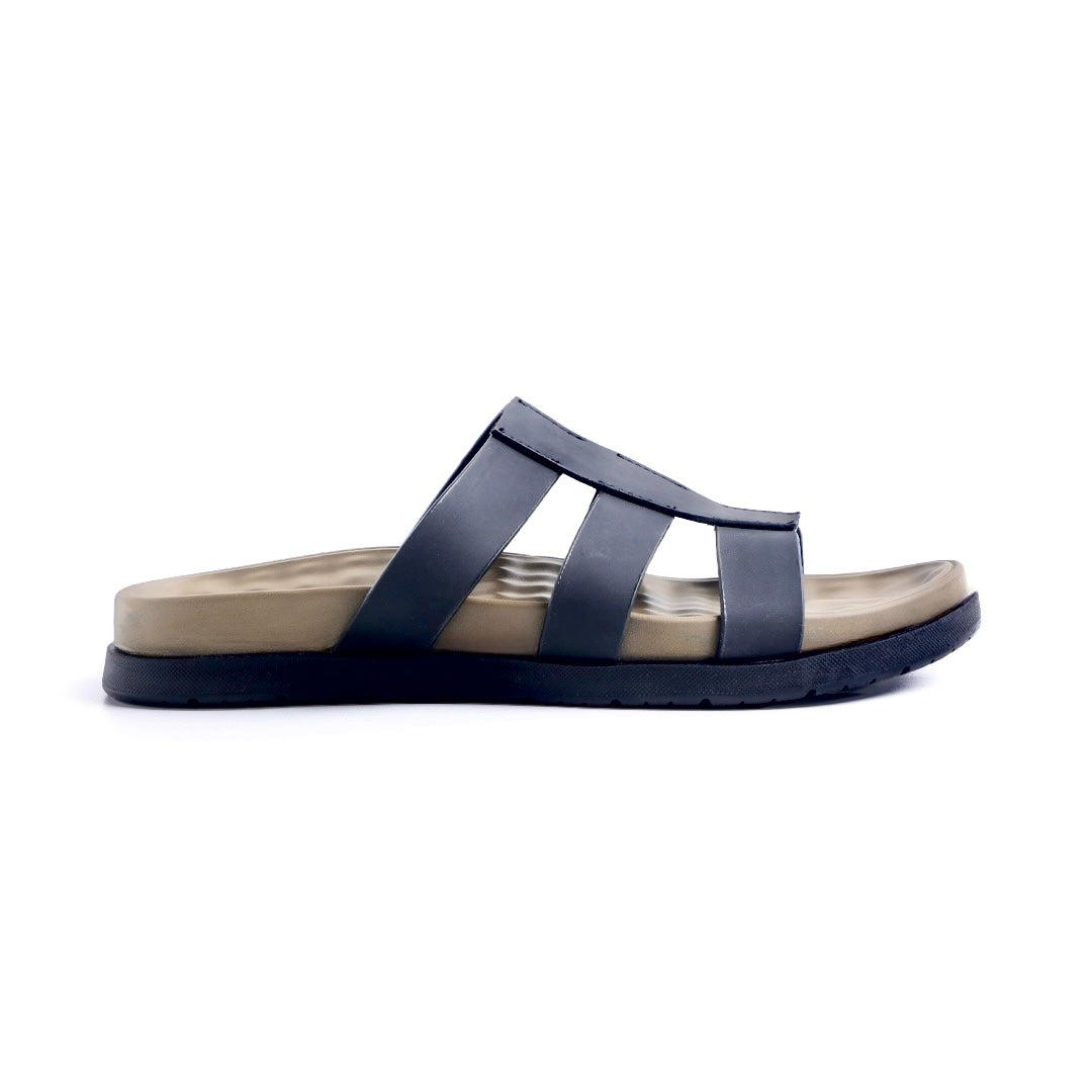 Monkstory Atelier 1920 Triple Strap Slide Sandals – Midnight Black