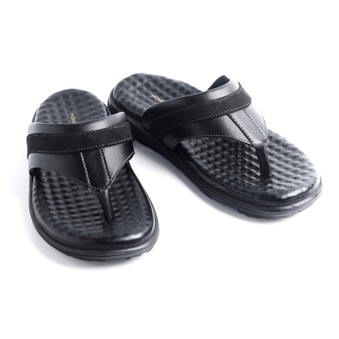 Monkstory Atelier 1975 Comfort Thong Sandals – Midnight Black