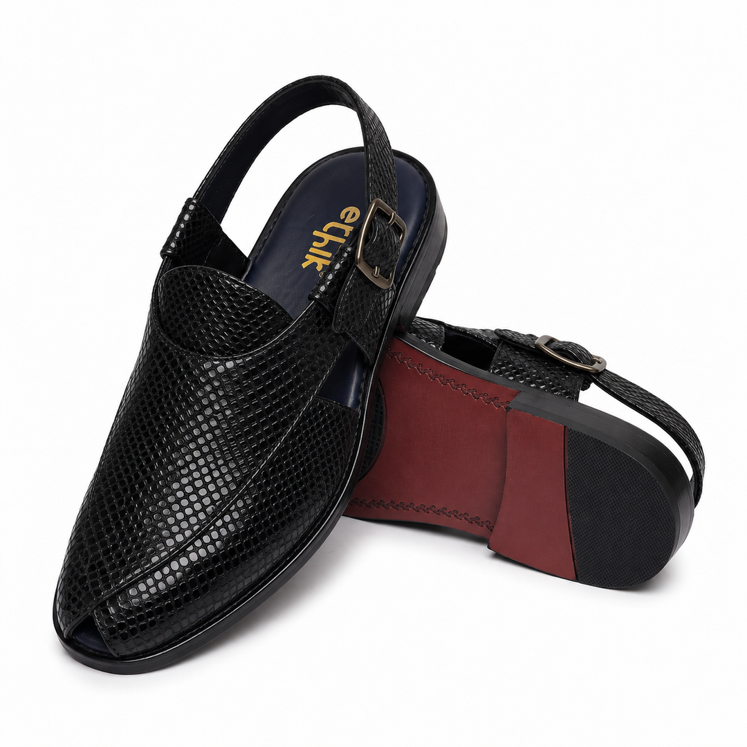 Jashn Black Peshawari Sandal