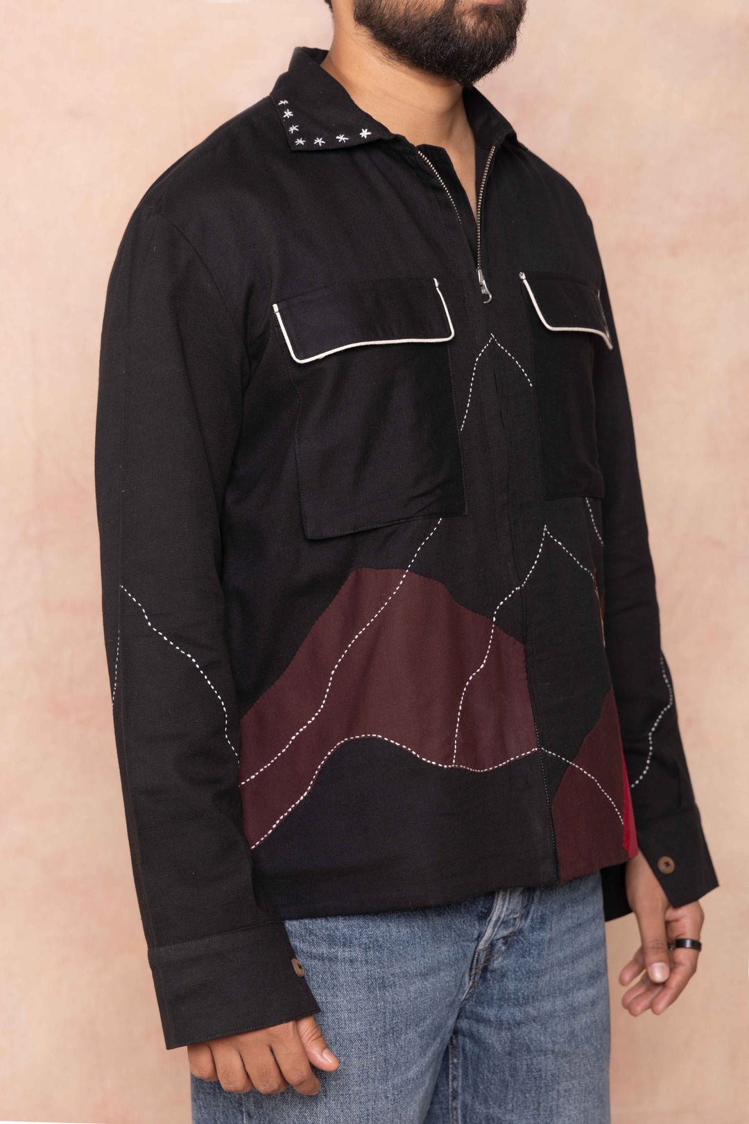 Black jacket Right side details