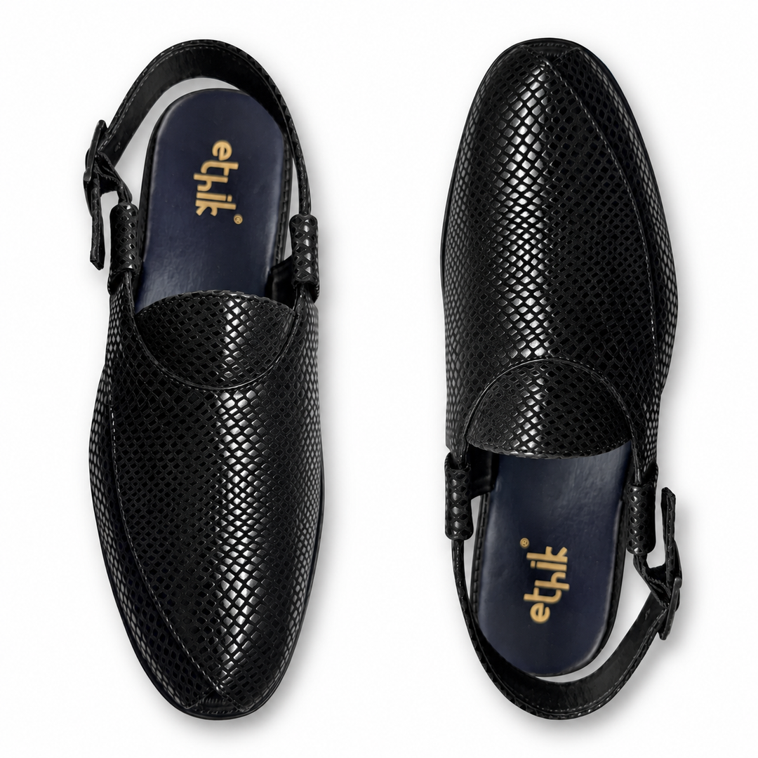 Jashn Black Peshawari Sandal