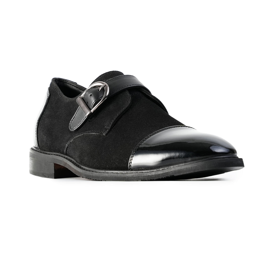 Monkstory Tuxedo Monkstrap Slip-Ons – Black