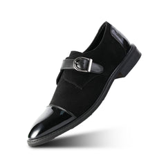 Monkstory Tuxedo Monkstrap Slip-Ons – Black