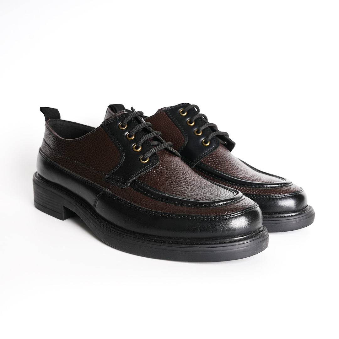 Monkstory Cosmopolitan Derby Lace-Ups  - Black/Brown