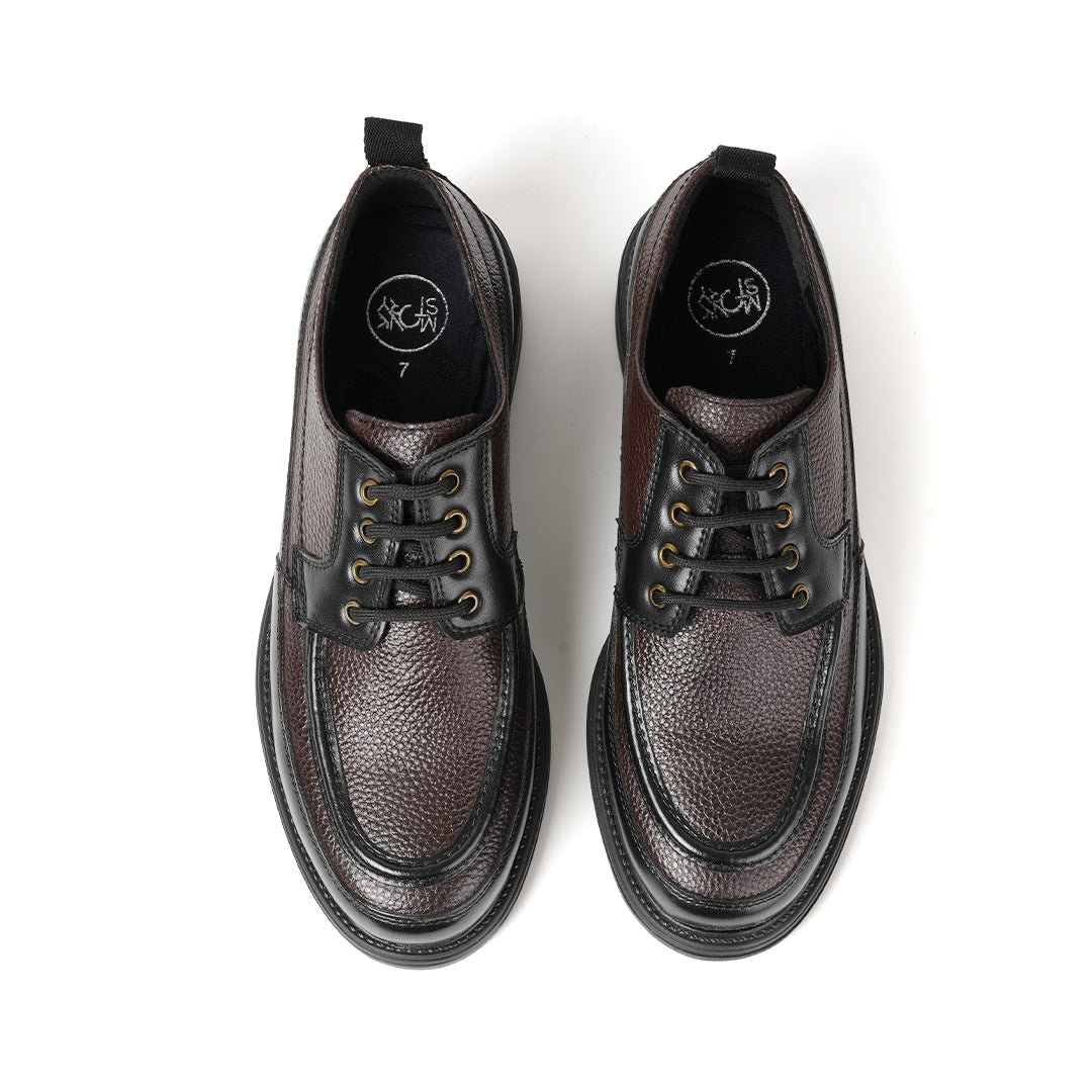 Monkstory Cosmopolitan Derby Lace-Ups  - Black/Brown