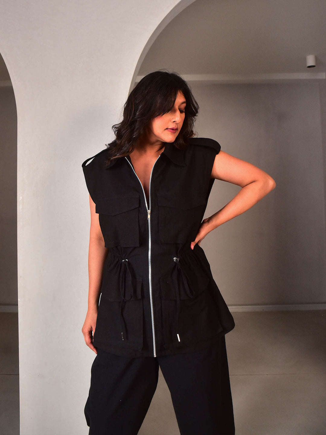 WhySoBlue Zoey Sleeveless Jacket