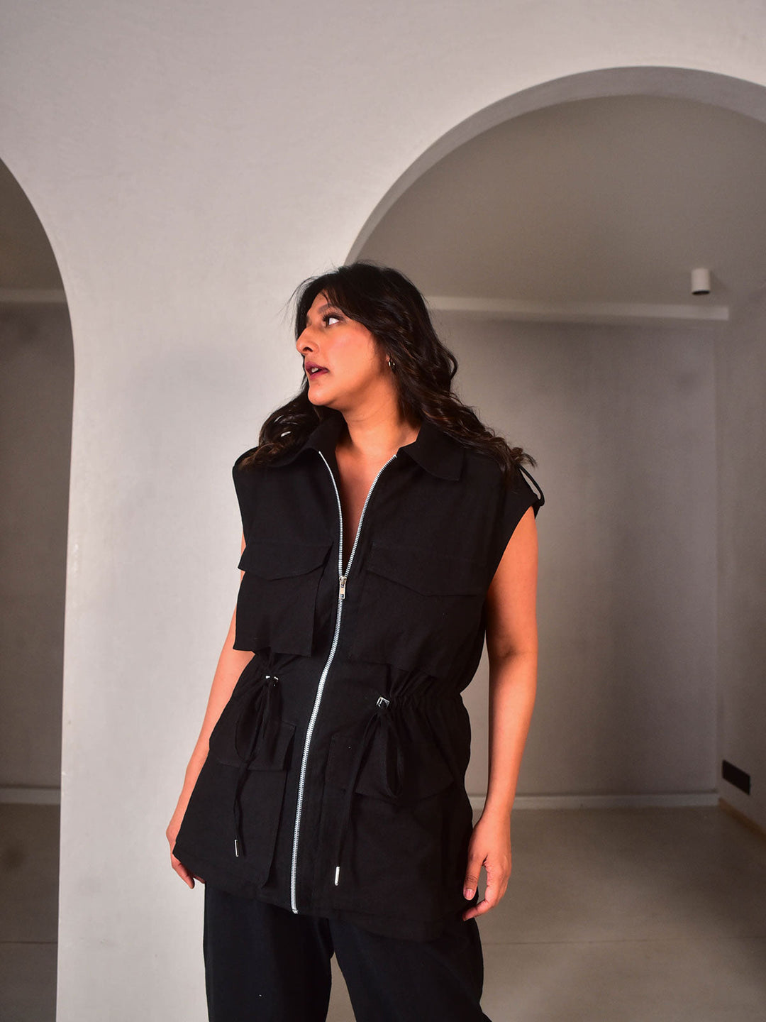 WhySoBlue Zoey Sleeveless Jacket