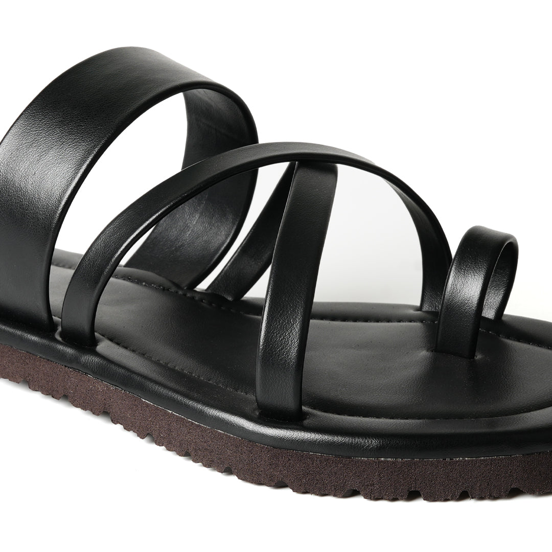 Monkstory Strappy Sandals - Vintage Black