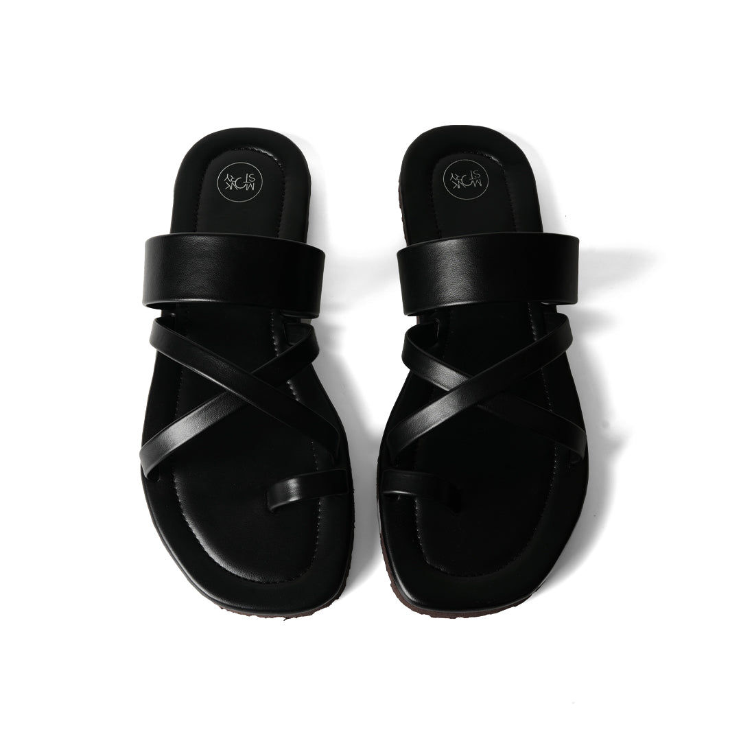 Monkstory Strappy Sandals - Vintage Black