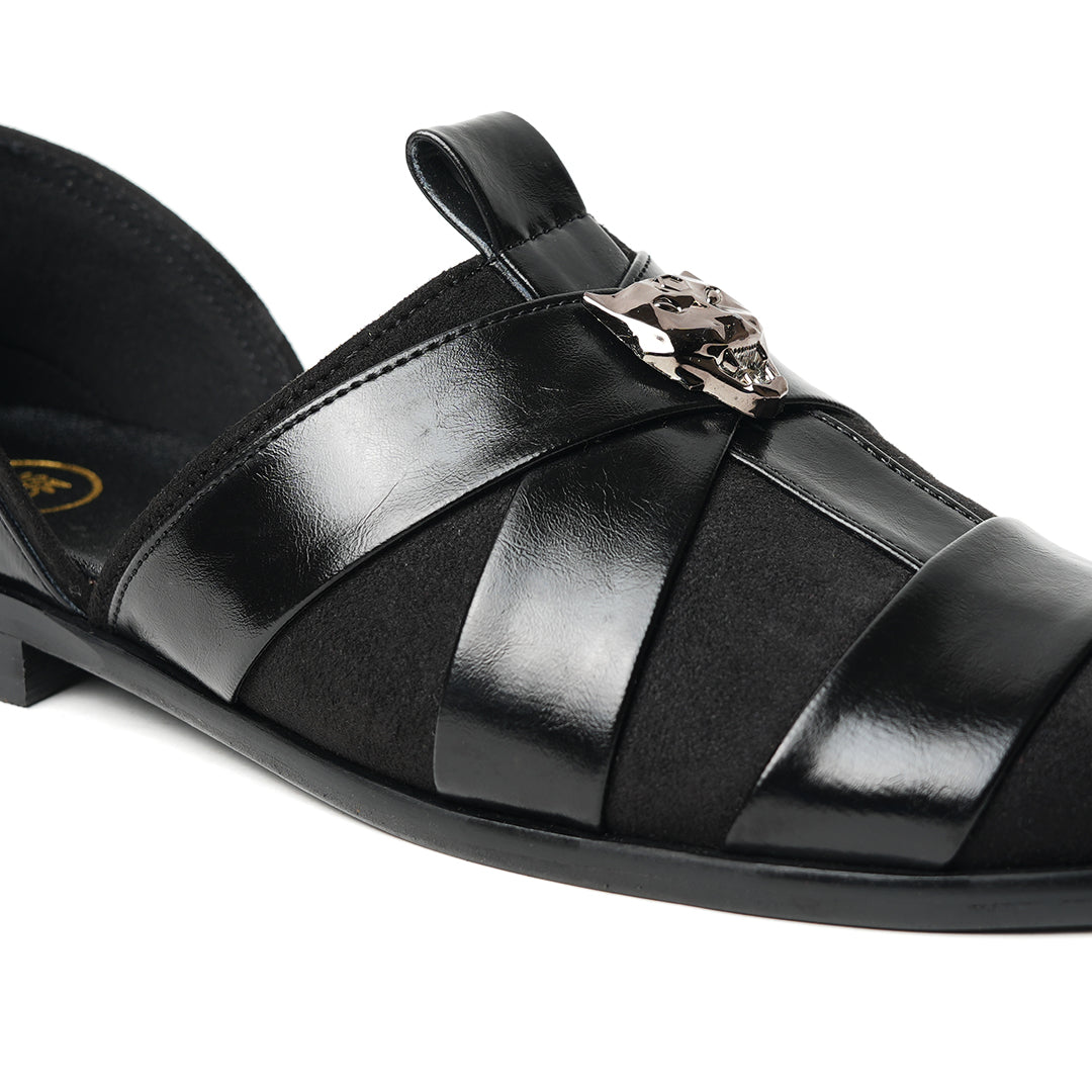 Monkstory Criss Cross Slip-On Sandal - Black
