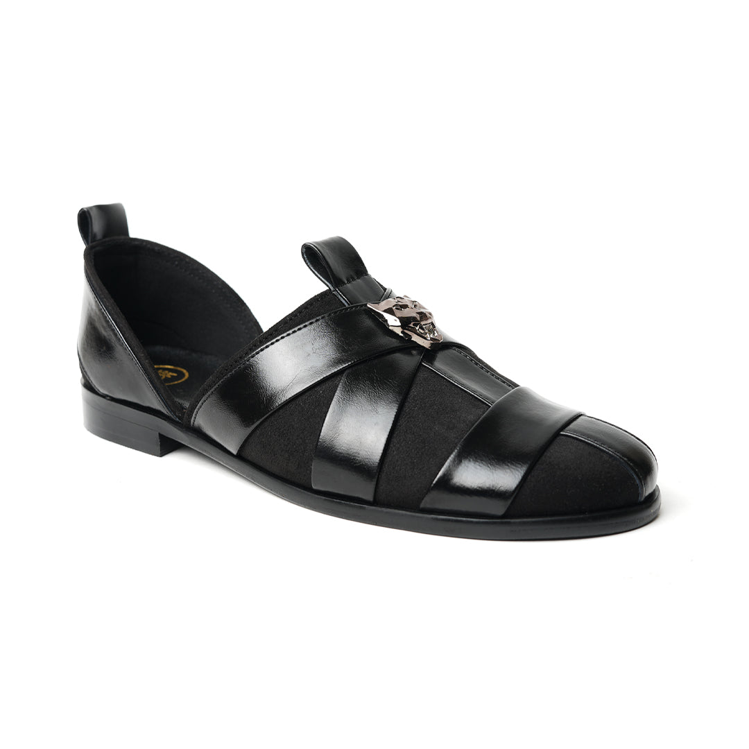 Monkstory Criss Cross Slip-On Sandal - Black