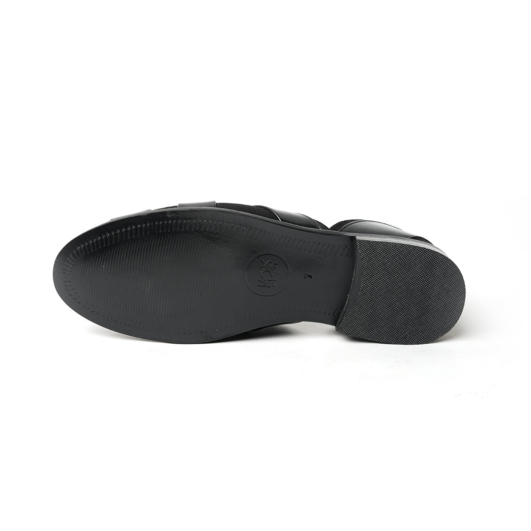 Monkstory Criss Cross Slip-On Sandal - Black