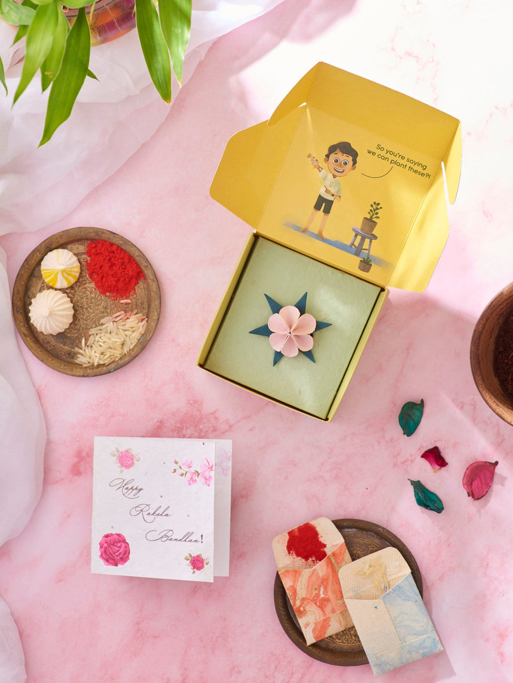 Plantables Blooming Tales Rakhi Combo