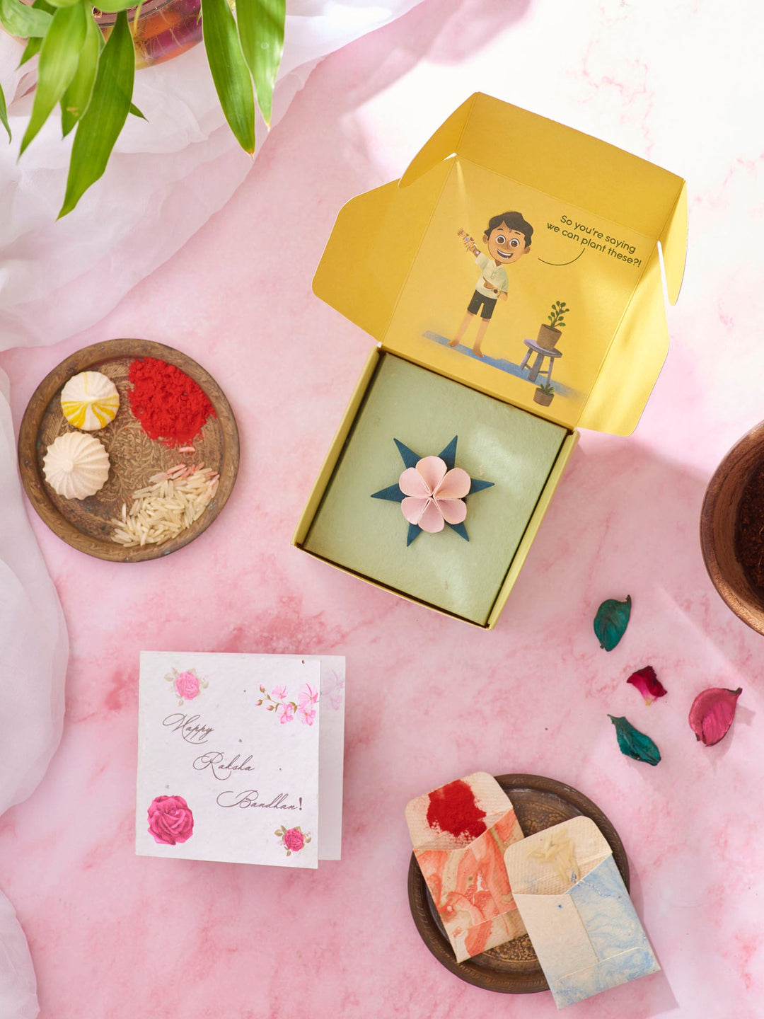 Plantables Blooming Tales Rakhi Combo