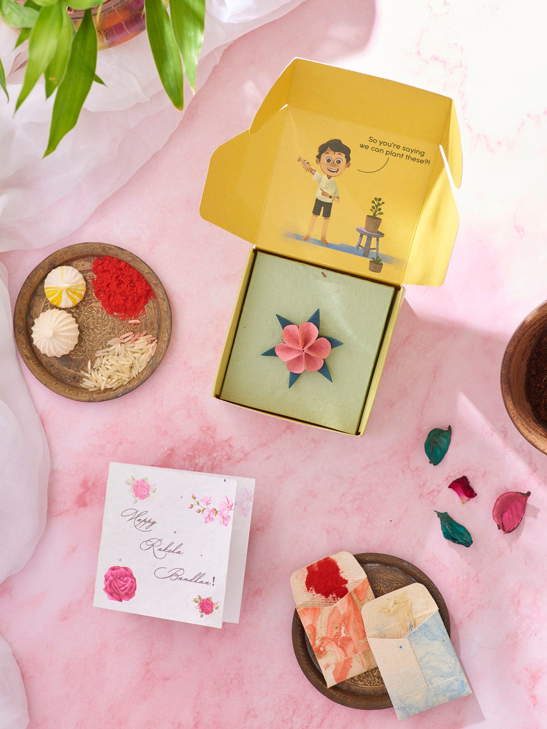 Plantables Blooming Tales Rakhi Combo