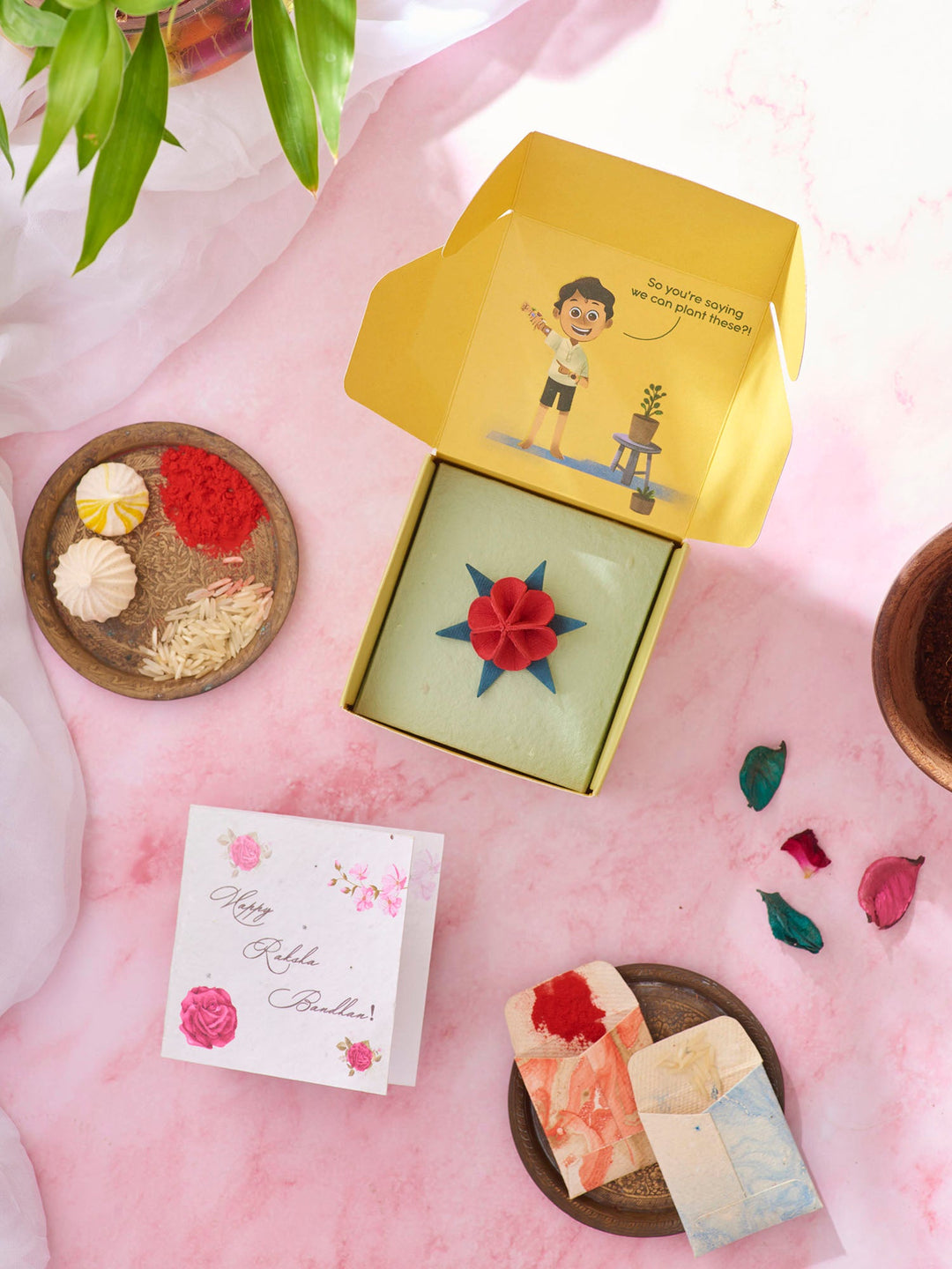 Plantables Blooming Tales Rakhi Combo