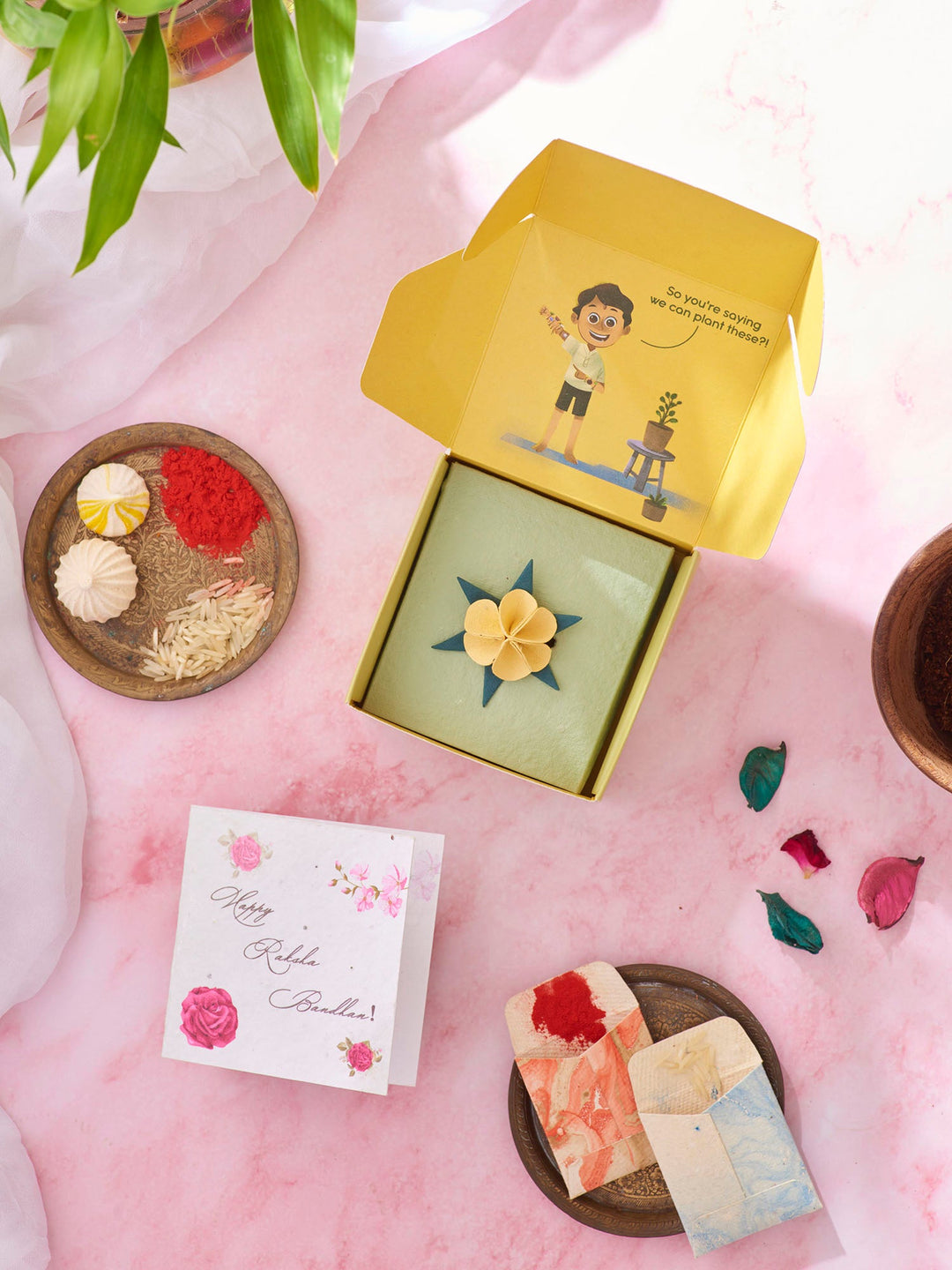 Plantables Blooming Tales Rakhi Combo