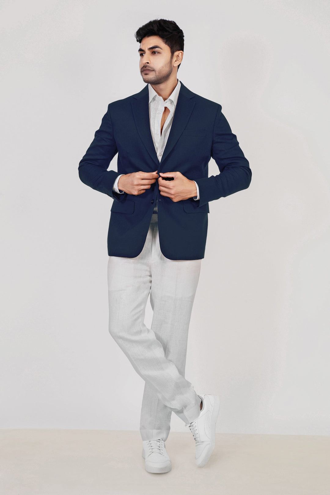 Adam Leaves Kale - Men’s Linen blazer