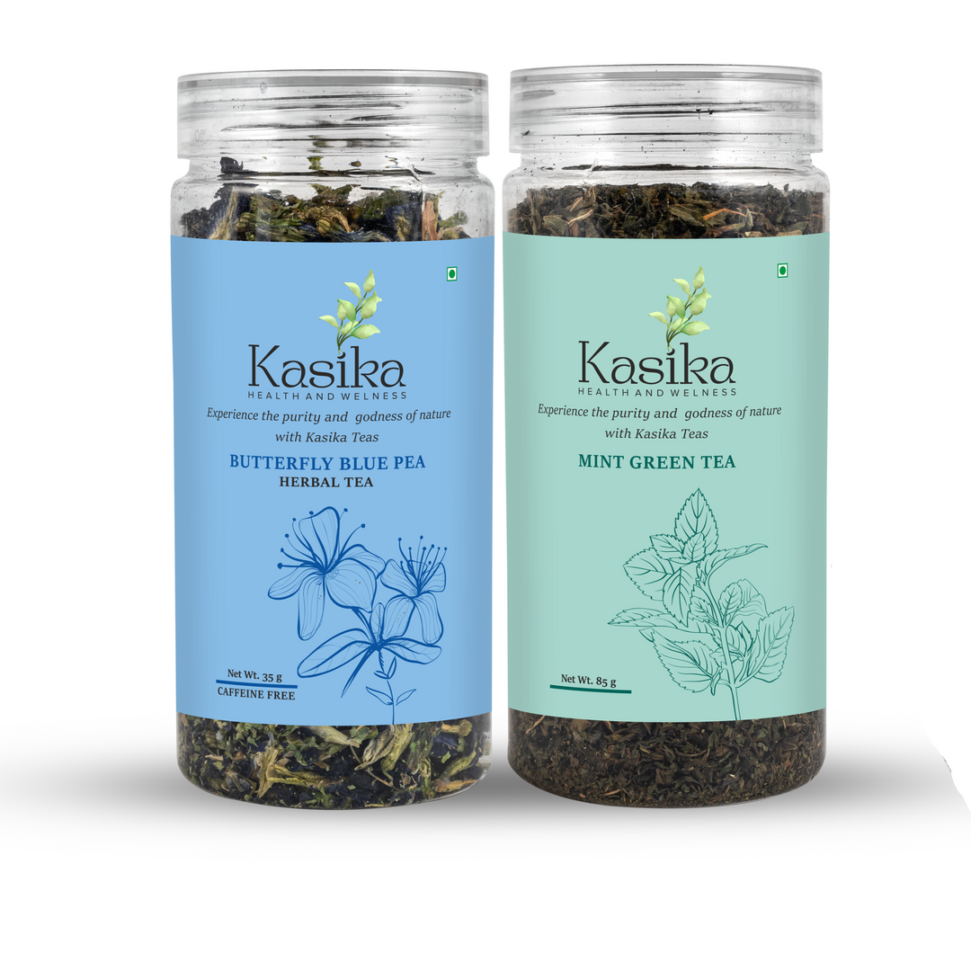 Kasika Mint and Blue Pea Caffeine Free Combo in Loose Tea