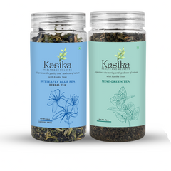 Kasika Mint and Blue Pea Caffeine Free Combo in Loose Tea