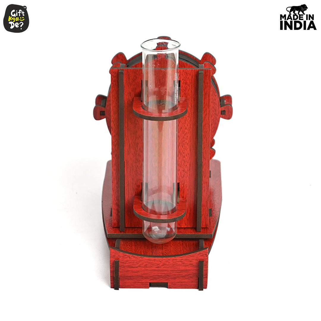 Gift Kya De Boat Shape Coaster Stand With Set of 6 Coaster & Cute Test Tube Planter