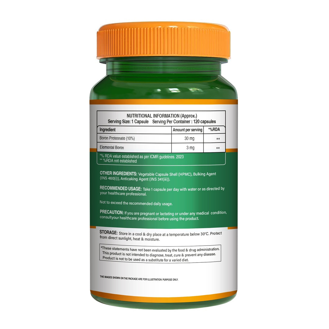 Boron 3mg Chelated Supplement  Bone Health & Mineral Support