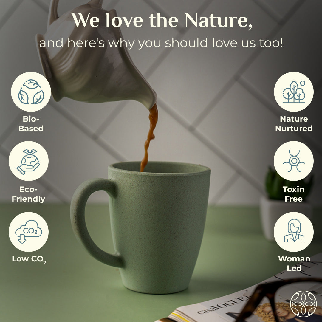 Irida Naturals Rice Husk Coffee Mugs - 300ml