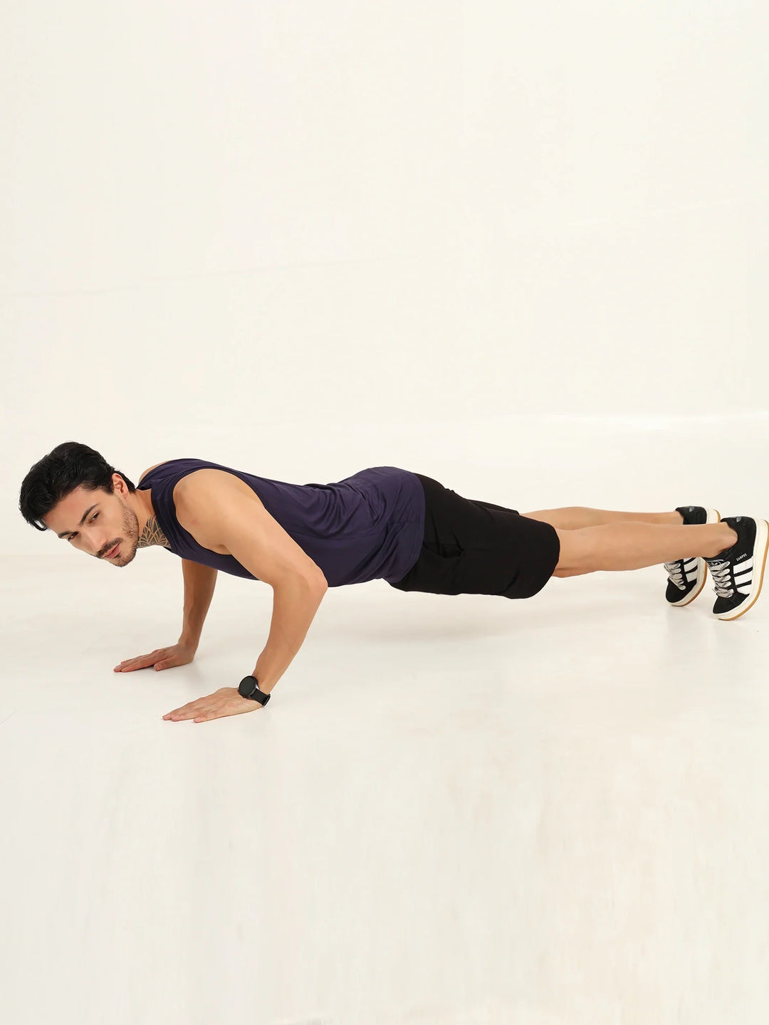 Men’s Bamboo Gym Vest – Soft, Breathable Workout Tank in Navy Blue