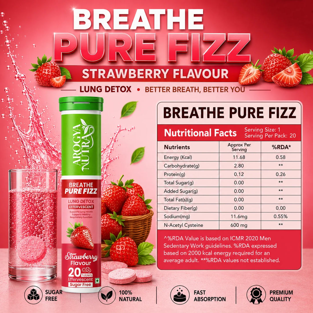BreathePure Fizz │ 600mg NAC │ Strawberry Flavor