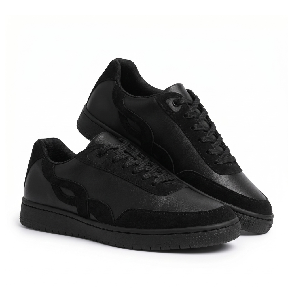 Bridge Black Lace-Up Sneakers