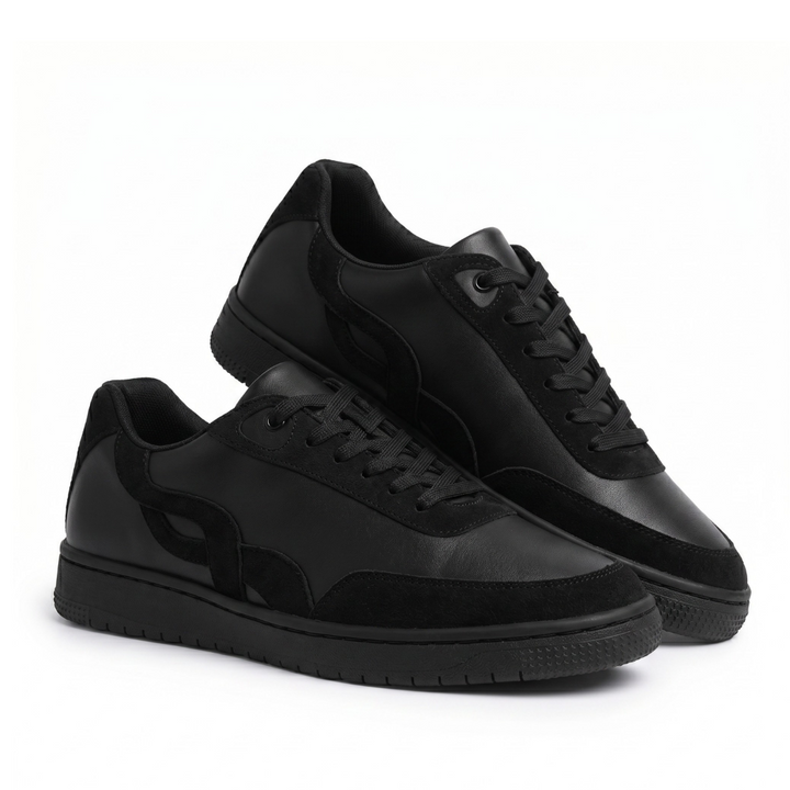 Bridge Black Lace-Up Sneakers