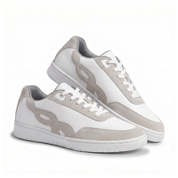 Bridge White Lace-Up Sneakers