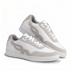 Bridge White Lace-Up Sneakers