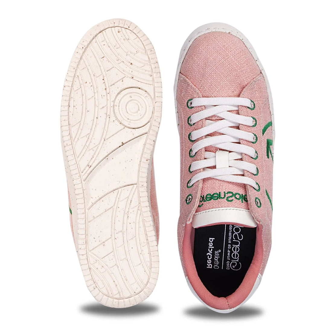 Greensole blushing peach womens sneaker lace up