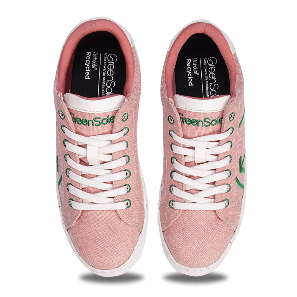 Greensole blushing peach womens sneaker lace up