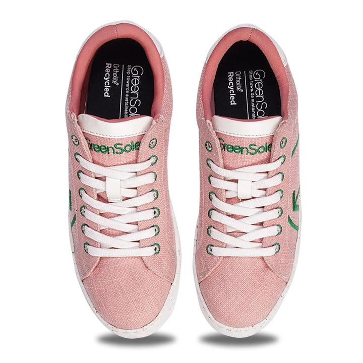 Greensole blushing peach womens sneaker lace up