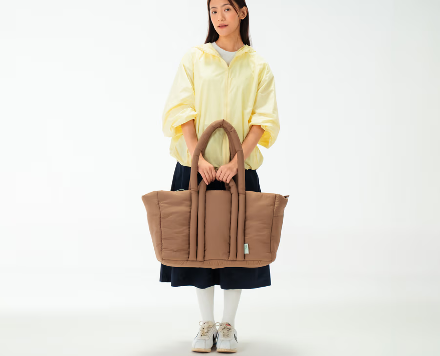 Puft Oversized Tote(Blue,Brown,,Candy Cane,Colourblock,Evergreen)