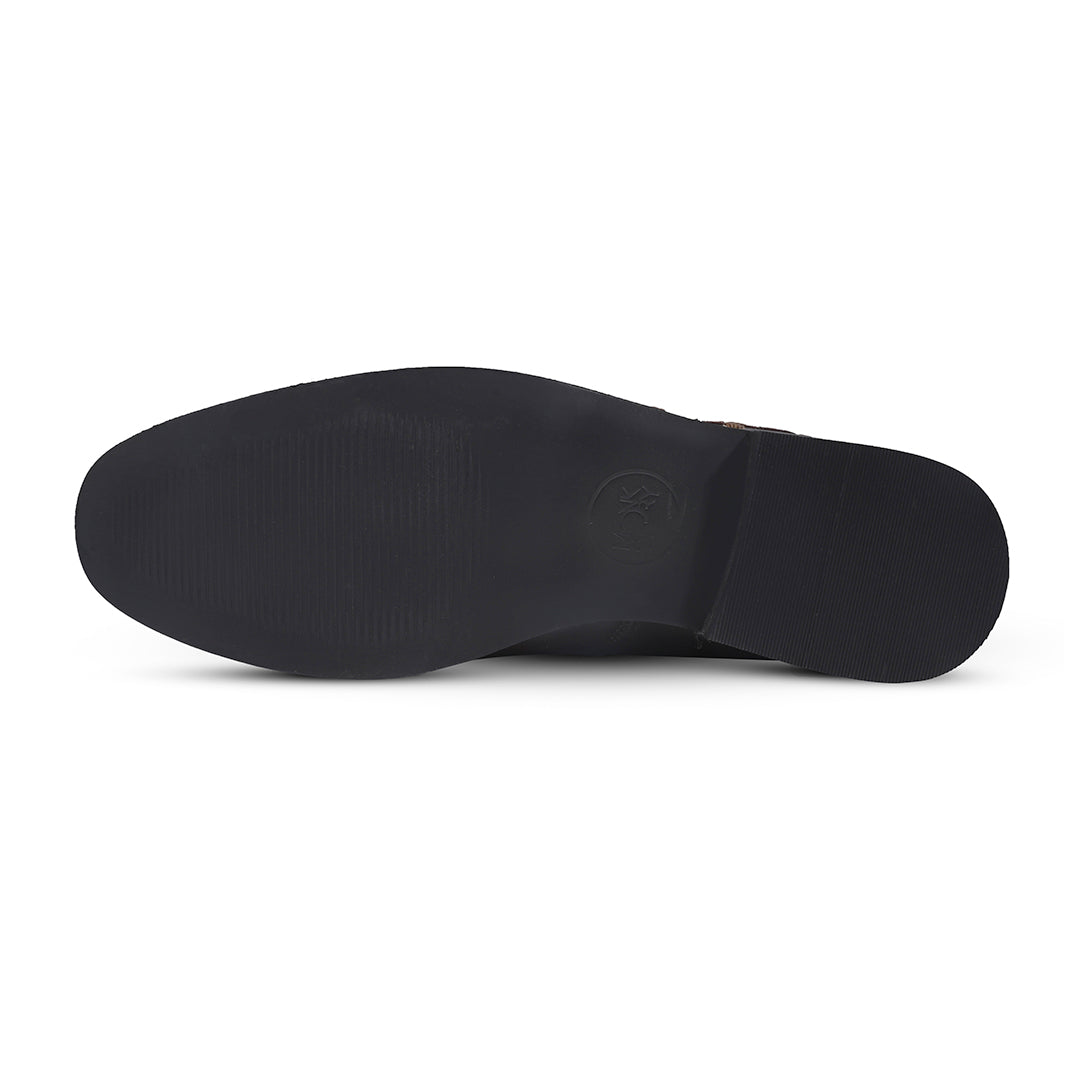 Monkstory Regal Floral Zardosi Mojari – Brown