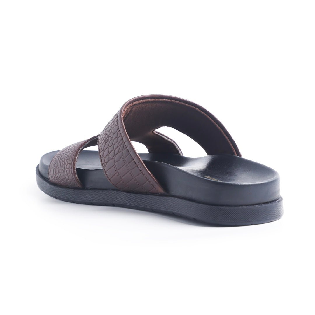 Monkstory Atelier 1870 Textured Strap Slides – Dark Brown