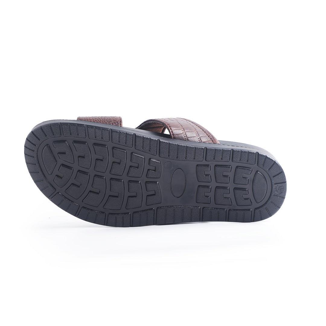 Monkstory Atelier 1870 Textured Strap Slides – Dark Brown