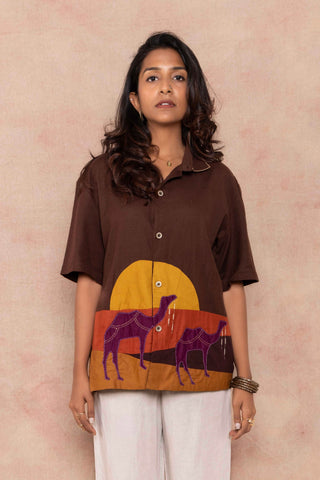 Designs by Kaavishh Handcrafted Sonwela Shirt- Women