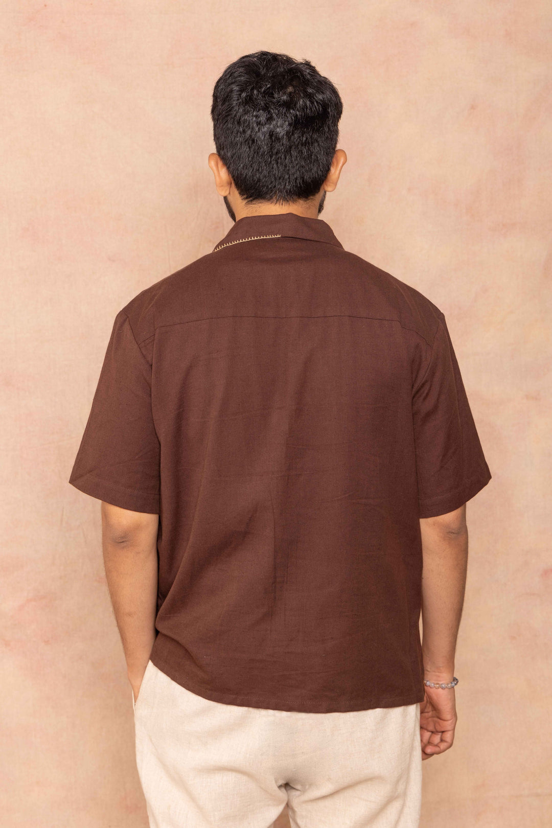 Brown half Shirt back