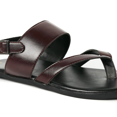 T-Rad Elastic Back Strap Sandals - Brown