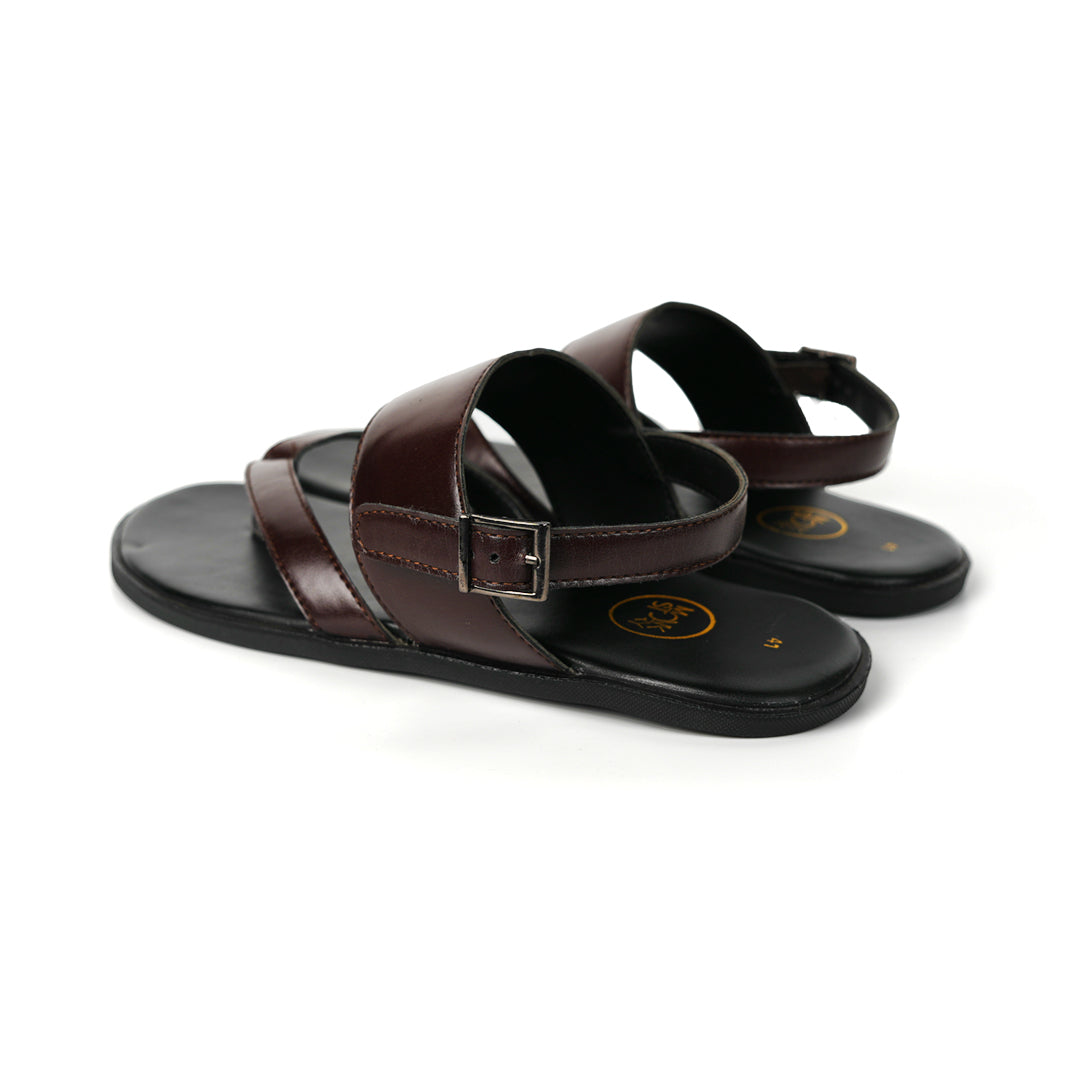 T-Rad Elastic Back Strap Sandals - Brown