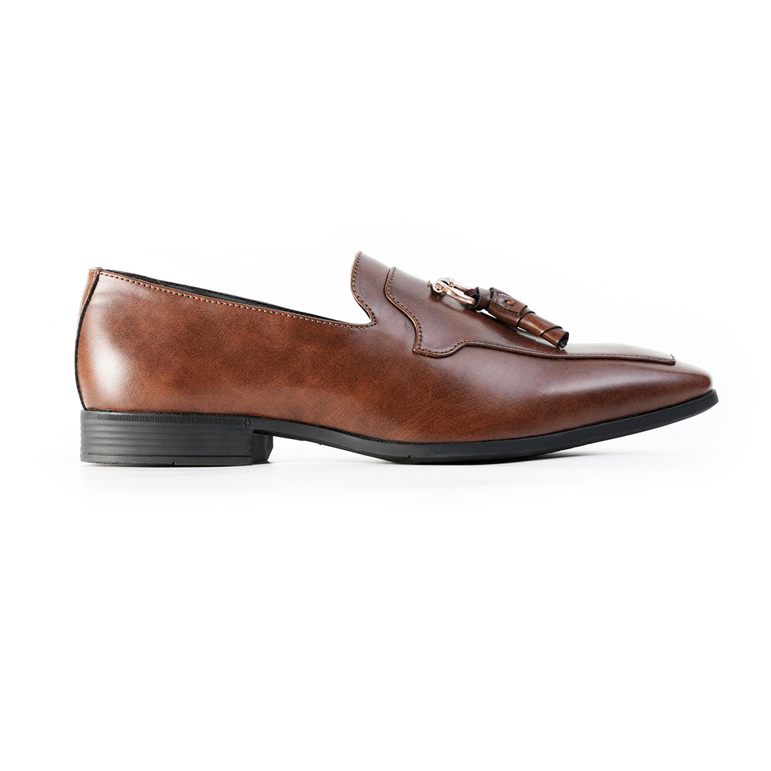 Monkstory Tassel Loafers with Rose-Gold Bit – Brown