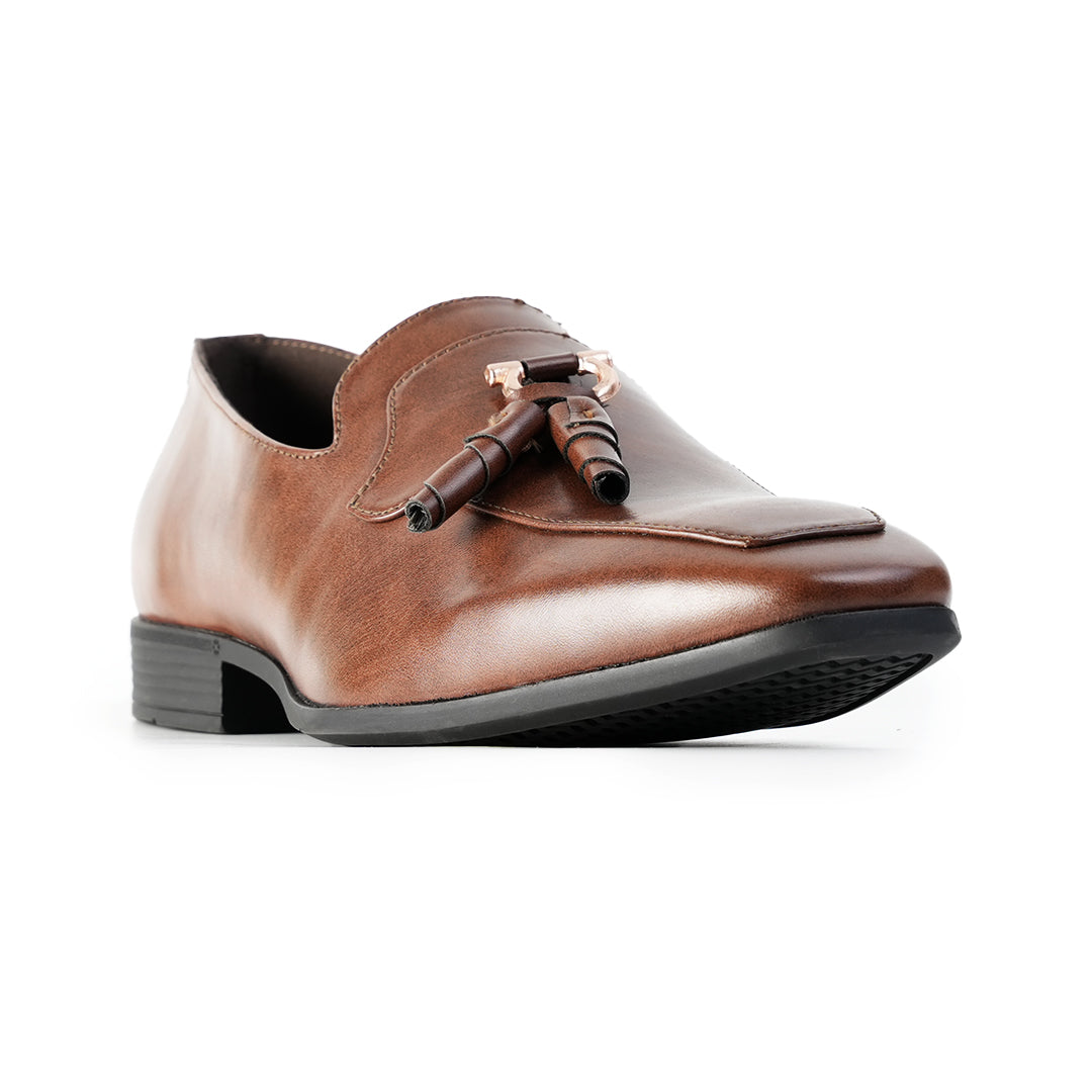 Monkstory Tassel Loafers with Rose-Gold Bit – Brown