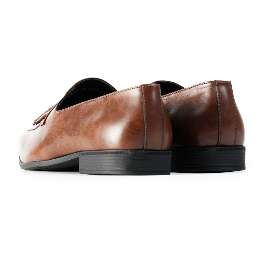 Monkstory Tassel Loafers with Rose-Gold Bit – Brown