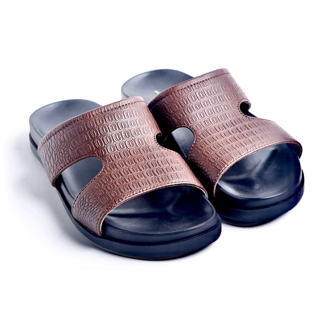 Monkstory Atelier 1870 Textured Strap Slides – Dark Brown