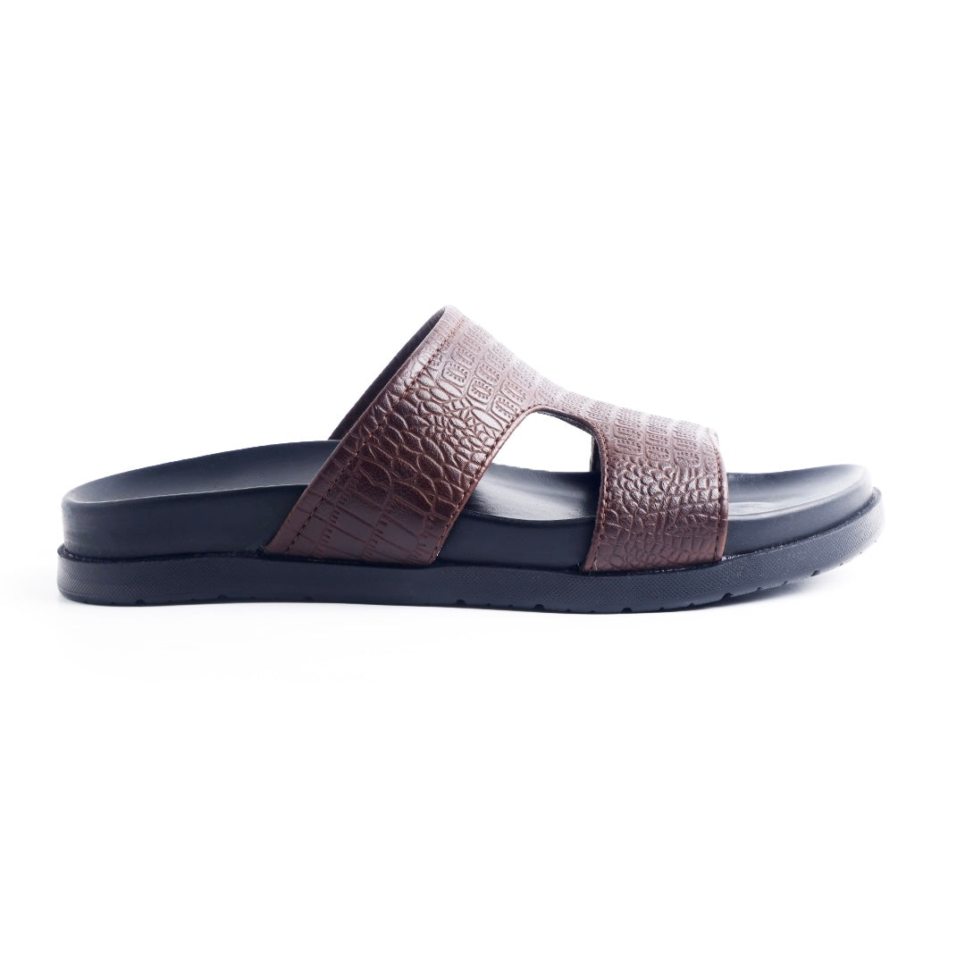 Monkstory Atelier 1870 Textured Strap Slides – Dark Brown