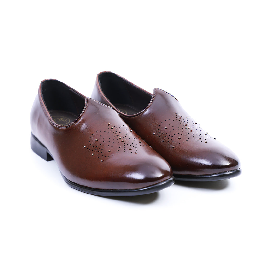 Monkstory Studded Mojari – Burnished Brown